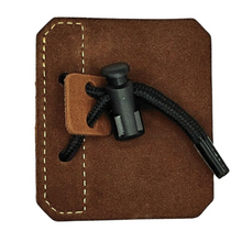 Load image into Gallery viewer, Novem Leather Tab - 3 under - Brown