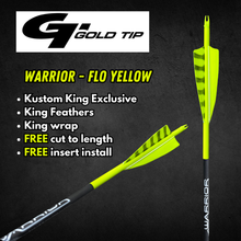 Load image into Gallery viewer, Gold Tip Warrior Arrows - Flo Yellow