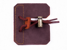 Load image into Gallery viewer, Novem Leather Tab - Split Finger - Red