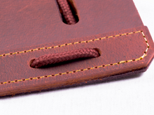 Load image into Gallery viewer, Novem Leather Tab - Split Finger - Red