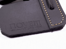 Load image into Gallery viewer, Novem Leather Tab - Split Finger - Black