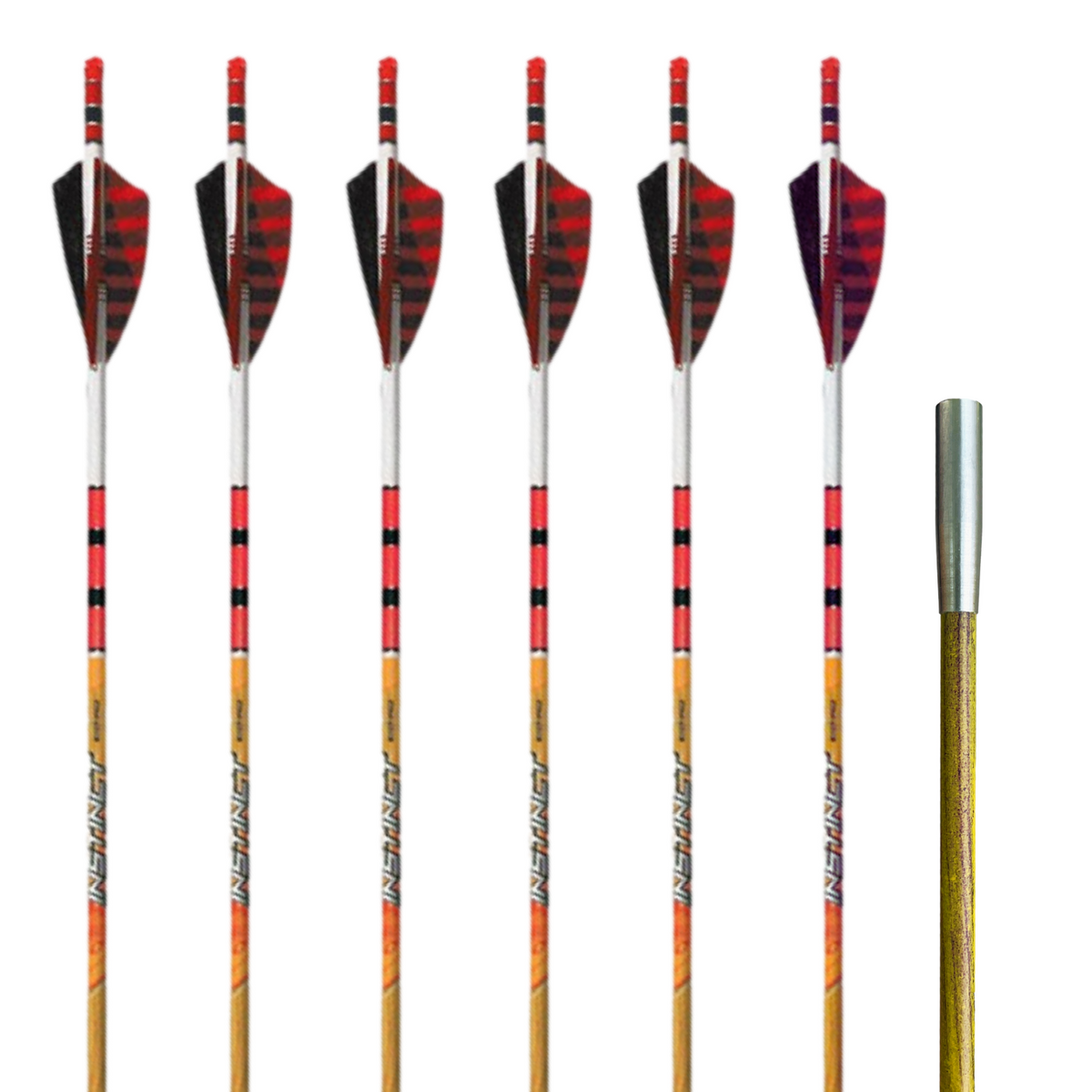 Black Eagle Instinct Micro Carbon Arrows Red/Black Kustom King