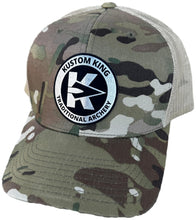 Load image into Gallery viewer, Kustom King Trucker Hat - Camo and Desert Tan
