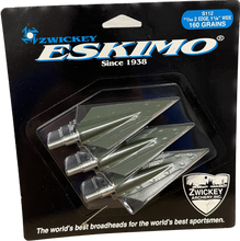 Load image into Gallery viewer, Zwickey Eskimo 2-Blade Screw-In Broadheads 3-pack - 160gr