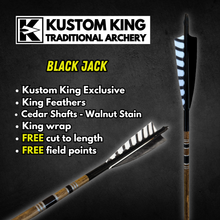 Load image into Gallery viewer, King Arrows - Traditional Arrows - Black Jack