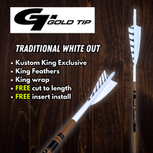 Load image into Gallery viewer, Gold Tip Traditional Arrows - White Out