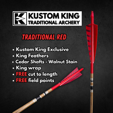 Load image into Gallery viewer, King Arrows - Traditional Arrows - Red