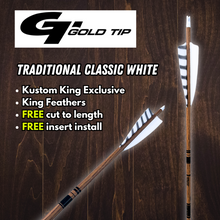 Load image into Gallery viewer, Gold Tip Traditional Arrows - Classic White