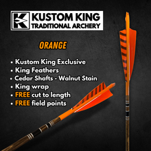 Load image into Gallery viewer, King Arrows - Traditional Arrows - Orange