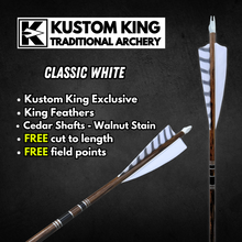 Load image into Gallery viewer, King Arrows - Traditional Arrows - Classic White