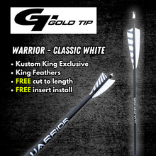 Load image into Gallery viewer, Gold Tip Warrior Arrows - Classic - White