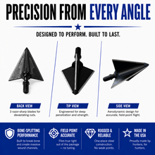 Load image into Gallery viewer, TOTA | 125 grain broadhead | 1-1/8 inch | fixed 3-blade