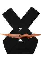 Load image into Gallery viewer, Black Fleece Bow Sock