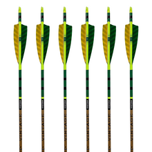 Load image into Gallery viewer, Black Eagle Vintage Carbon Arrows -  Green/ Yellow
