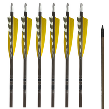 Load image into Gallery viewer, King Arrows - Classic Traditional Arrows - Yellow - Dozen
