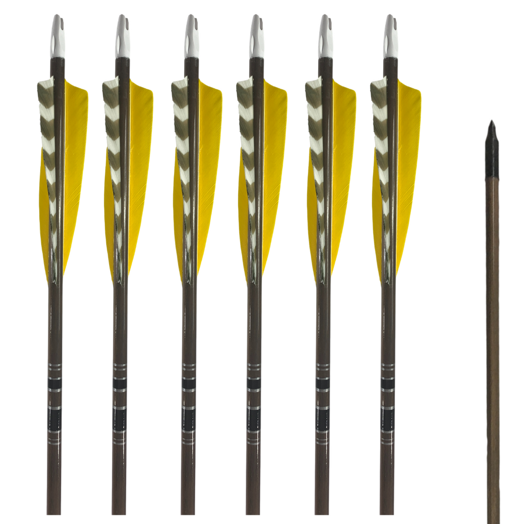 King Arrows - Classic Traditional Arrows - Yellow - Dozen