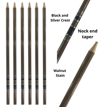 Load image into Gallery viewer, King Shafts - Pre Finished Wood Shafts - 11/32 - Walnut Stain - Dozen

