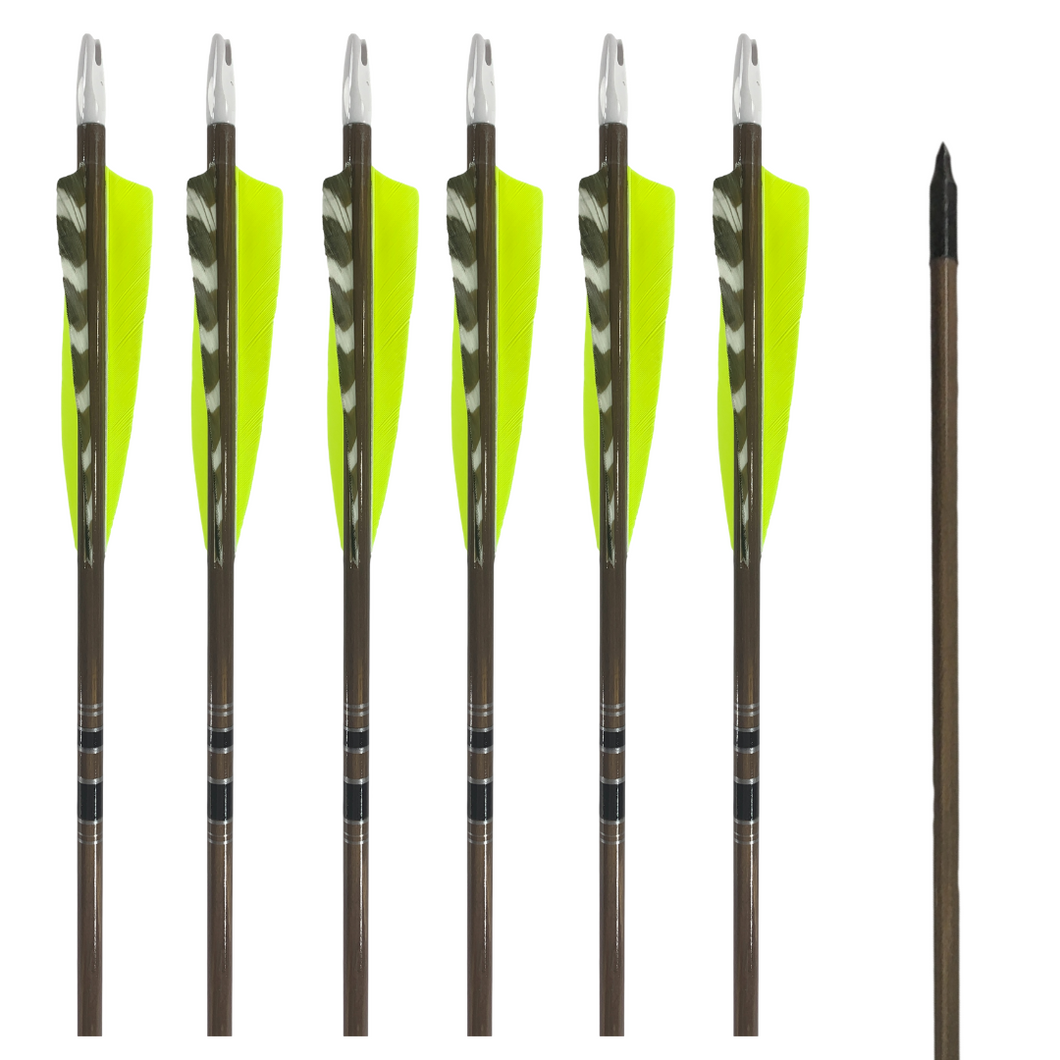 King Arrows - Classic Traditional Arrows - Flo Yellow - Dozen