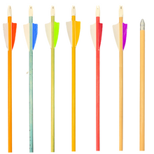 Load image into Gallery viewer, King Arrows - Youth Wood Arrows - 6 Pack