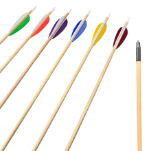 Load image into Gallery viewer, King Arrows - Youth 1/4 inch Wood Arrows with field points - 6 Pack
