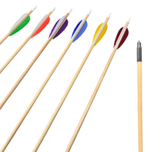 Load image into Gallery viewer, King Arrows - Youth 1/4 inch Wood Arrows with field points - 6 Pack