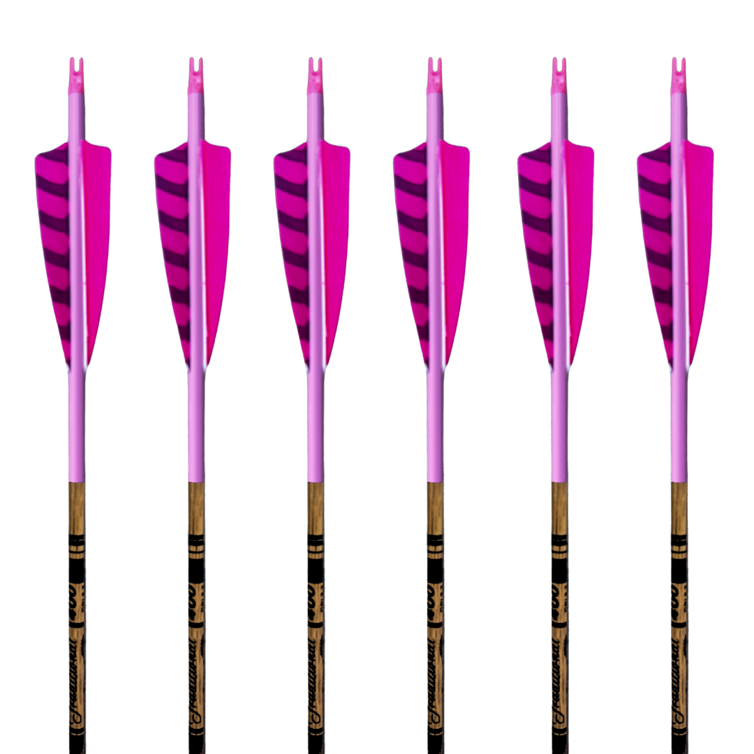 FIRST ARROW's フラワーM　ピンクシルバー　定価11,990円 Gold Tip Traditional Arrows - Pink Out – Kustom King Traditional