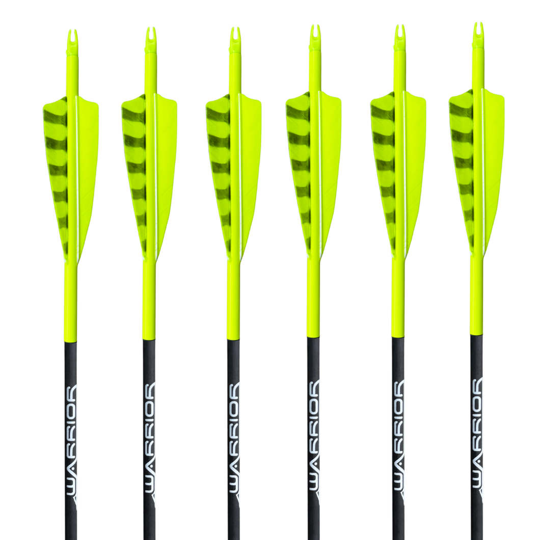 Gold Tip Warrior Arrows - Flo Yellow