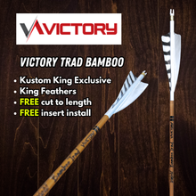 Load image into Gallery viewer, Victory Bamboo Trad Arrows - White Out
