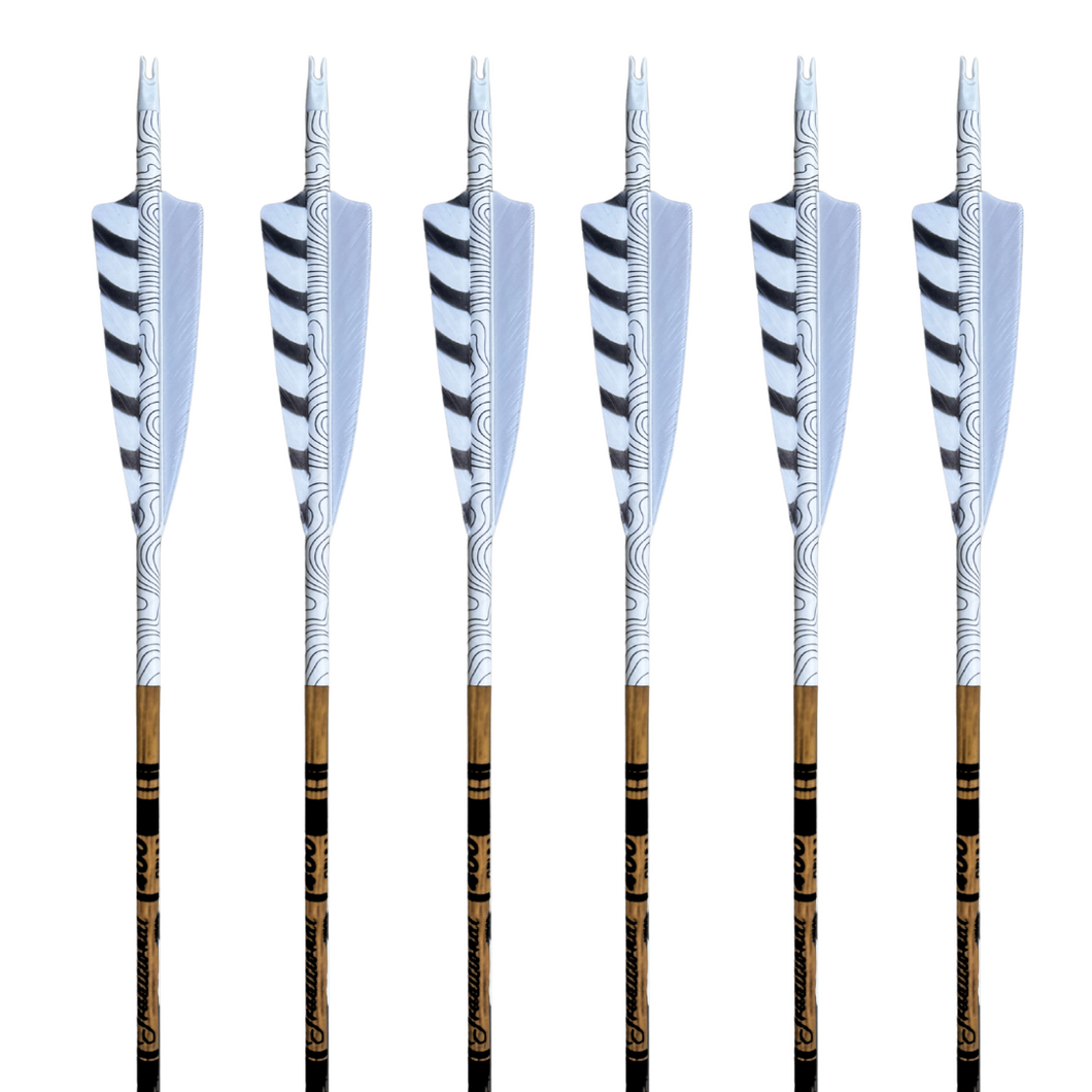 Gold Tip Traditional Arrows - TOPO White Out