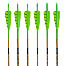 Load image into Gallery viewer, Black Eagle Vintage Carbon Arrows -  Flo Green
