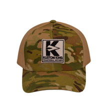 Load image into Gallery viewer, Kustom King Trucker Hat - Camo and Desert Tan
