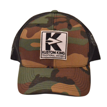 Load image into Gallery viewer, Kustom King Trucker Hat - Camo and Black
