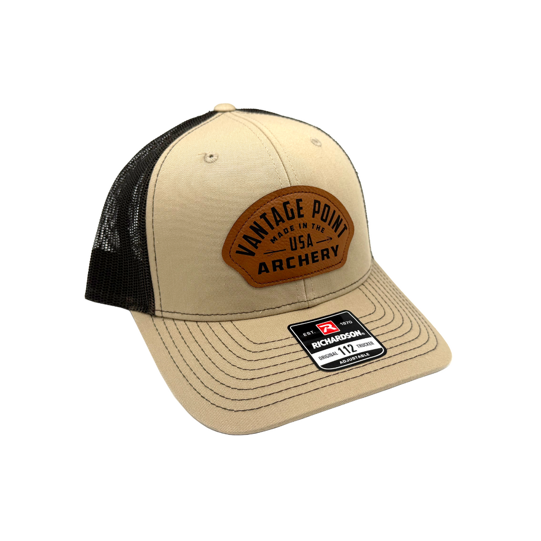VPA - Vantage Point Brown Patch Trucker Hat - Tan