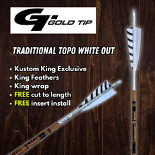 Load image into Gallery viewer, Gold Tip Traditional Arrows - TOPO White Out
