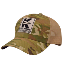 Load image into Gallery viewer, Kustom King Trucker Hat - Camo and Desert Tan
