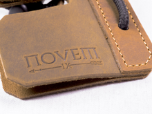 Load image into Gallery viewer, Novem Leather Tab - Split Finger - Brown
