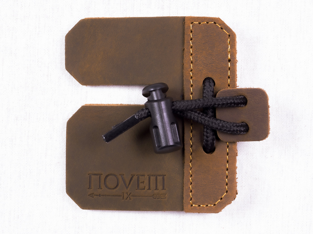 Novem Leather Tab - Split Finger - Brown