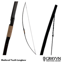 Load image into Gallery viewer, Medieval Youth Longbow - 48&quot;
