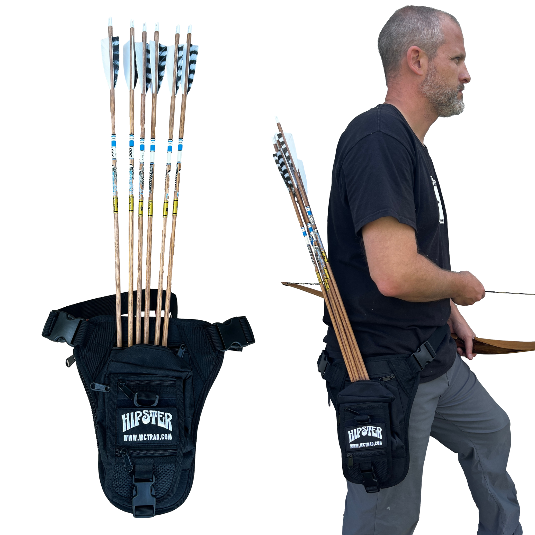 Whiskey City Hipster Side Quiver Black Kustom King Traditional