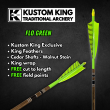 Load image into Gallery viewer, King Arrows - Traditional Arrows - Flo Green
