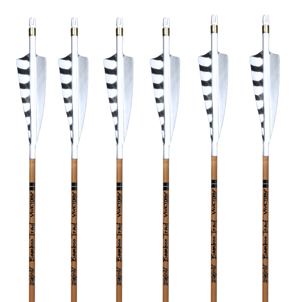 Victory Bamboo Trad Arrows - White Out