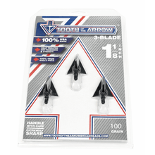 Load image into Gallery viewer, TOTA | 100 grain broadhead | 1-1/8 inch | fixed 3-blade
