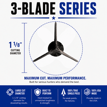Load image into Gallery viewer, TOTA | 100 grain broadhead | 1-1/8 inch | fixed 3-blade
