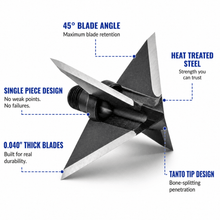 Load image into Gallery viewer, TOTA | 125 grain XL broadhead  | 1-3/16-inch solid | fixed blade
