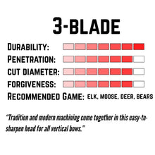 Load image into Gallery viewer, TOTA | 125 grain broadhead | 1-1/8 inch | fixed 3-blade
