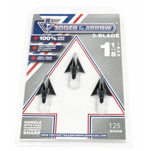 Load image into Gallery viewer, TOTA | 125 grain broadhead | 1-1/8 inch | fixed 3-blade
