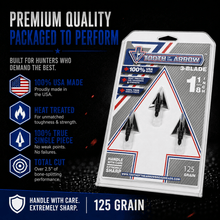 Load image into Gallery viewer, TOTA | 125 grain broadhead | 1-1/8 inch | fixed 3-blade
