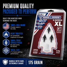 Load image into Gallery viewer, TOTA | 175 grain XL broadhead | 1-3/16-inch solid | fixed blade
