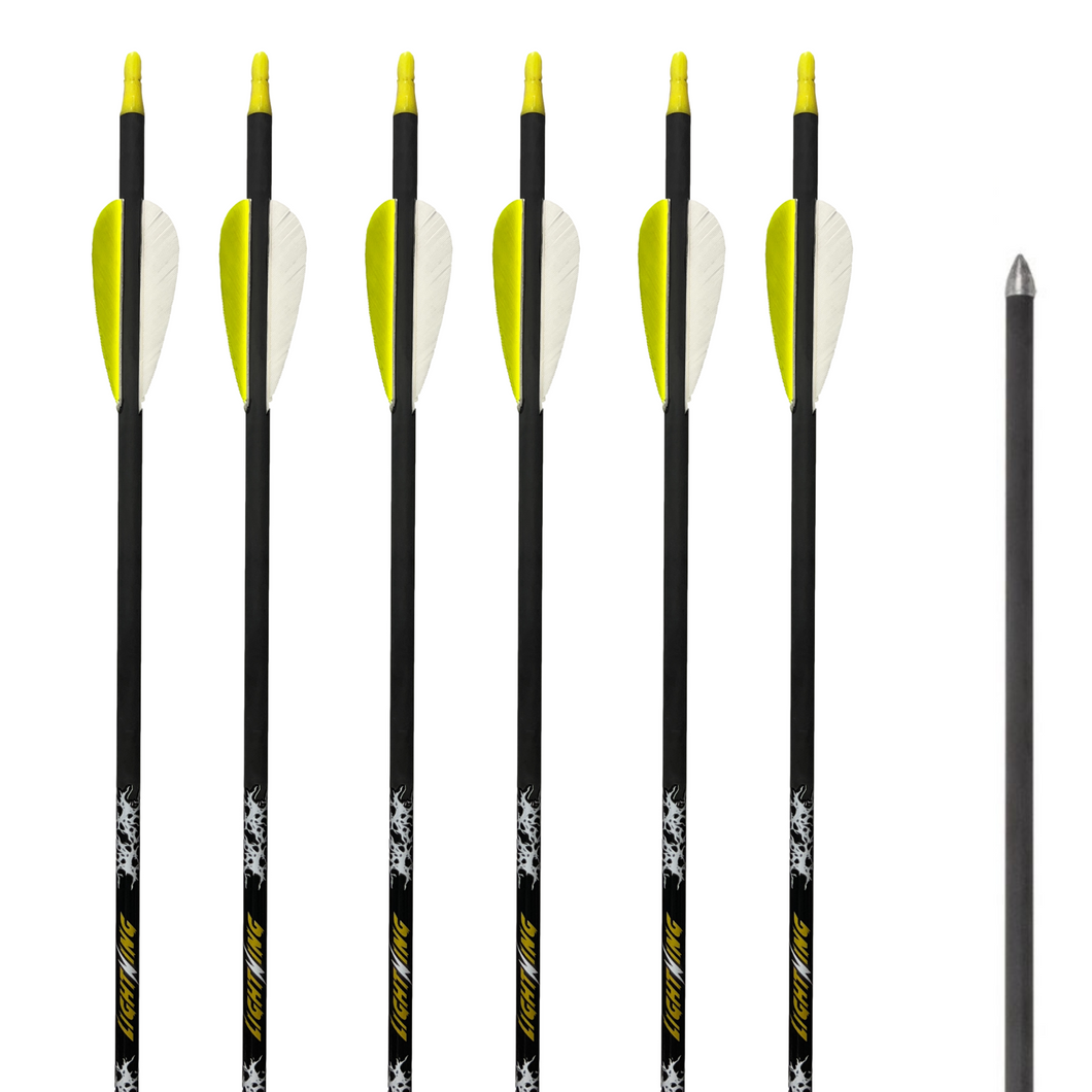 Youth Lightning Carbon Arrows - 6 Pack - Color Options