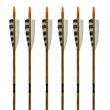 Load image into Gallery viewer, Black Eagle Vintage Carbon Arrows -  Barred White/White - 6-pack
